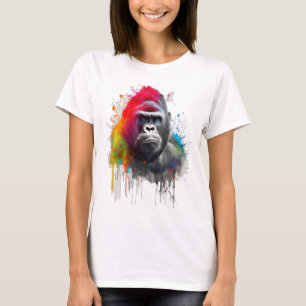 Rey de la Selva: Majestuoso Gorila Espald T-shirt
