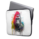 Rey de la Selva: Majestuoso Gorila Laptop Sleeve (Voorkant Links)