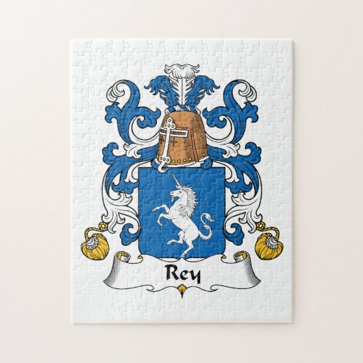 Rey Family Crest Legpuzzel (Verticaal)