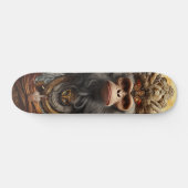Rey Mono Chino con Mirada Seria Decisiva Persoonlijk Skateboard (Horizontaal)