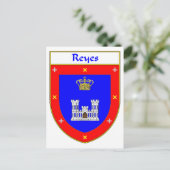 Reyes Coat of Arms/Family Crest Briefkaart (Staand voorkant)