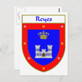 Reyes Coat of Arms/Family Crest Briefkaart (Voorkant / Achterkant)