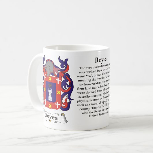 Reyes Family Coat of Arms Mok (Voorkant links)