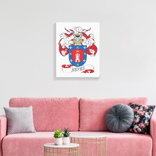 Reyes Family Crest Canvas Afdruk (Insitu (Woonkamer))