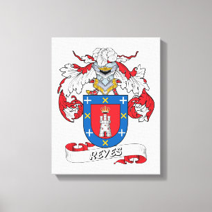 Reyes Family Crest Canvas Afdruk