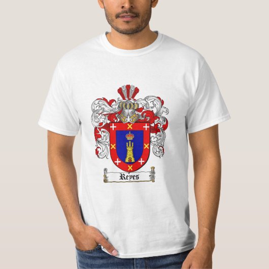 Reyes Family Crest - Reyes Coat of Arms T-shirt (Voorkant)
