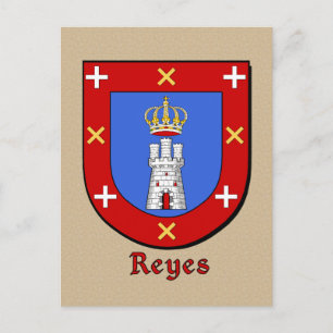 Reyes Family Heraldic Shield Briefkaart