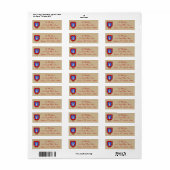 Reyes Heraldic Shield Etiket (Full Sheet)