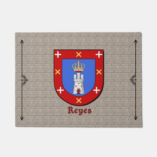 Reyes Historisch Schild op Cobblestone Deurmat (Voorkant)