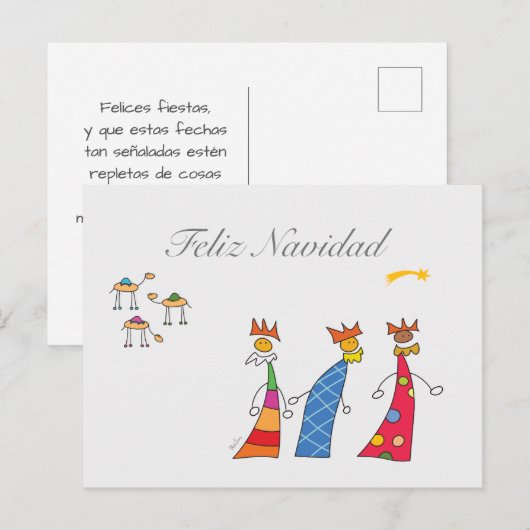 Reyes Magos de Oriente Briefkaart (Voorkant / Achterkant)