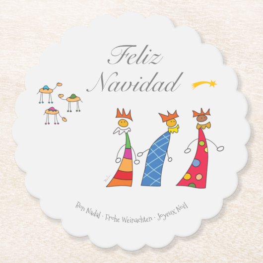 Reyes Magos de Oriente Kartonnen Onderzetters (Voorkant)