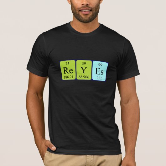 Reyes periodiek table name shirt (Voorkant)