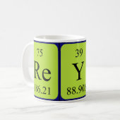 Reyes periodieke tabelnaam mok (Voorkant links)