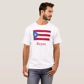 Reyes Puerto Ricaanse vlag T-shirt (Voorkant volledig)