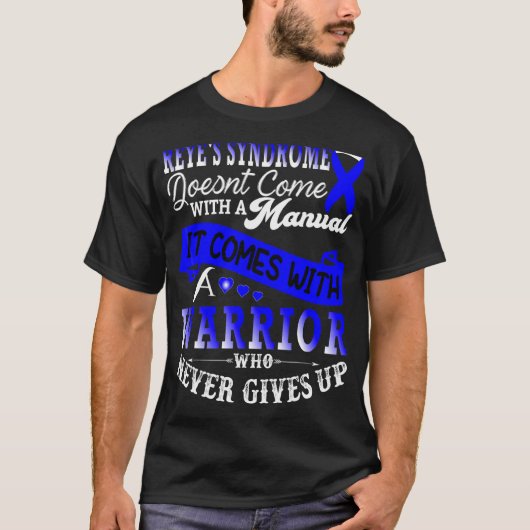 Reye's Syndrome Warrior Awareness Support Blue Rib T-shirt (Voorkant)
