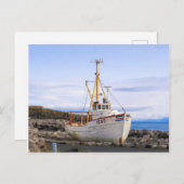 Reykjanesbær IJsland Boat Briefkaart (Voorkant / Achterkant)