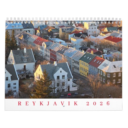 Reykjavik 2026 kalender (Hoes)