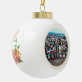 Reykjavik Aerial Uitzicht Keramische Bal Ornament (Links)