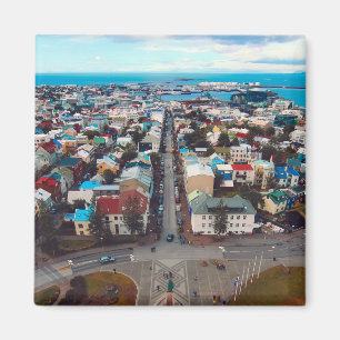 Reykjavik Aerial Uitzicht Magneet