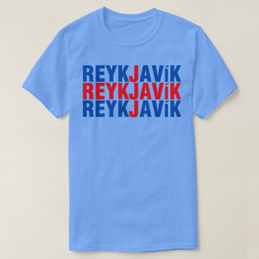 Reykjavik borg ijsland t-shirt (Design voorkant)