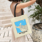 Reykjavik, Iceland City Map Tote Bag