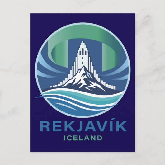 Reykjavik Iceland Europe Briefkaart (Voorkant)