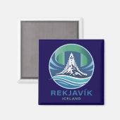 Reykjavik Iceland Europe Magneet (Voorkant / Achterkant)