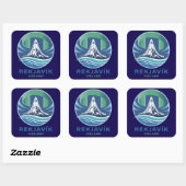 Reykjavik Iceland Europe Vierkante Sticker (Vel)