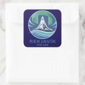 Reykjavik Iceland Europe Vierkante Sticker (Tas)