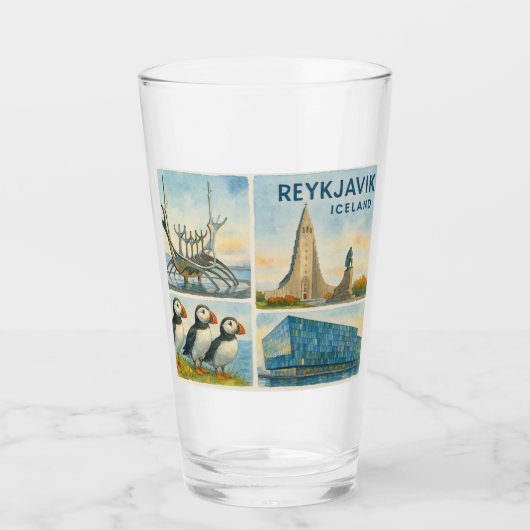 Reykjavik Iceland multiview  Glas (Voorkant)