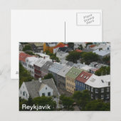 Reykjavik Iceland Postcard Briefkaart (Voorkant / Achterkant)