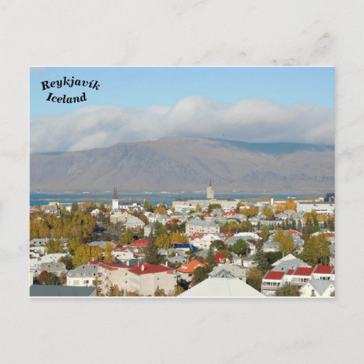 Reykjavík, IJsland Briefkaart (Voorkant)