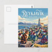Reykjavik IJsland Briefkaart (Voorkant / Achterkant)