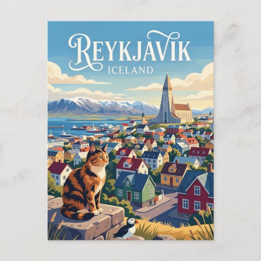 Reykjavik IJsland Briefkaart (Voorkant)
