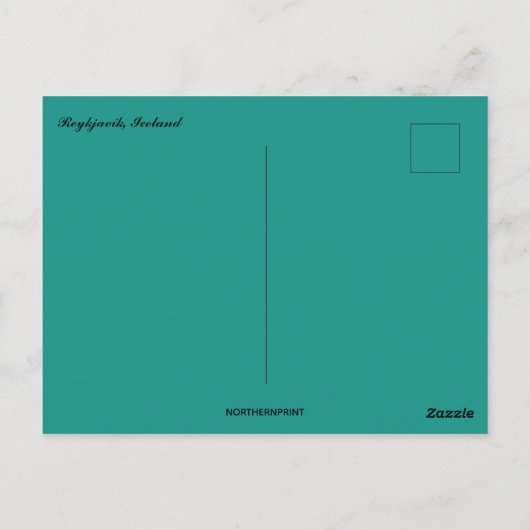 Reykjavík Ijsland Briefkaart (Achterkant)