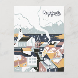 Reykjavik, IJsland, Briefkaart