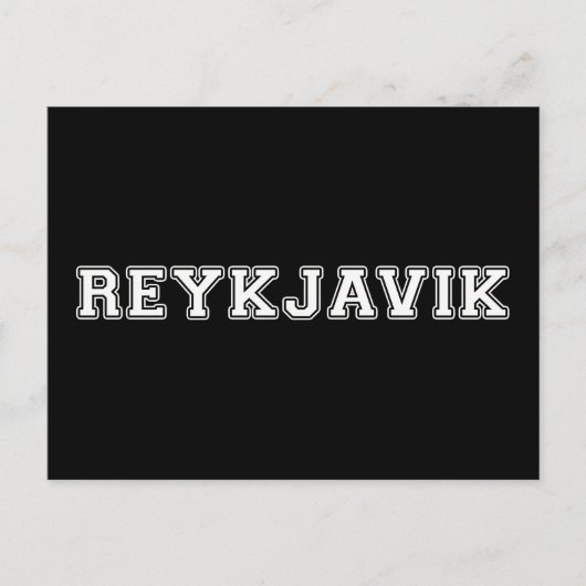 Reykjavik Ijsland Briefkaart (Voorkant)