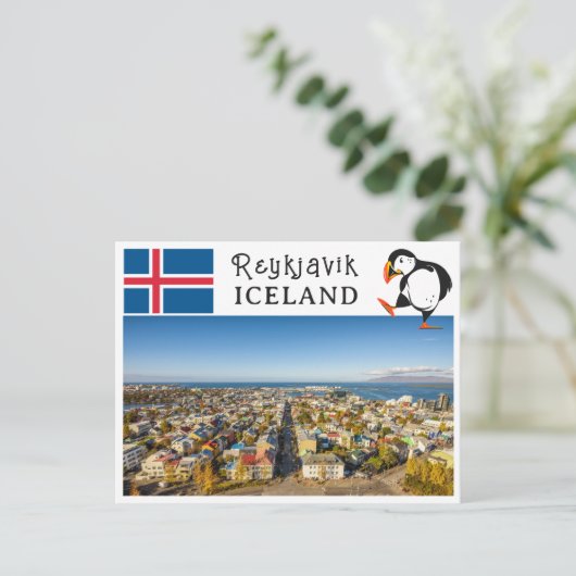 Reykjavik Ijsland Briefkaart (Staand voorkant)