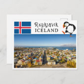 Reykjavik Ijsland Briefkaart (Voorkant / Achterkant)