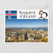 Reykjavik Ijsland Briefkaart (Voorkant)