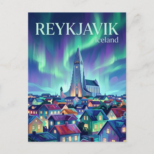 Reykjavik IJsland Briefkaart (Voorkant)