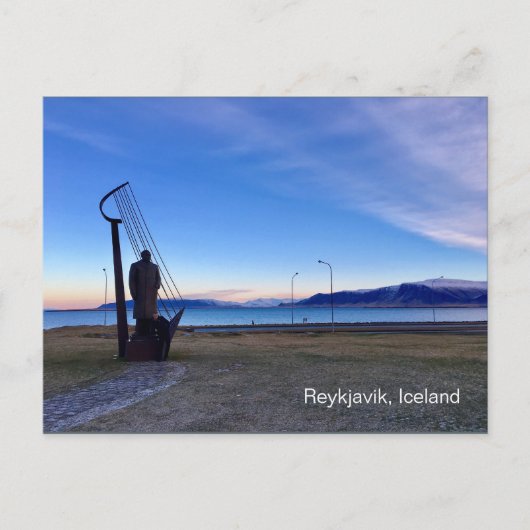 Reykjavik IJsland Briefkaart met het schrijven (Voorkant)