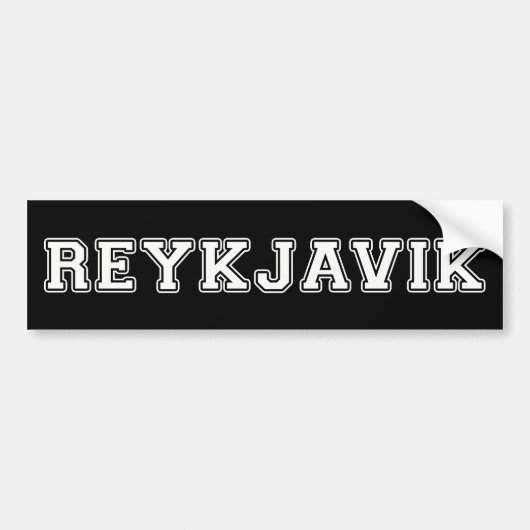 Reykjavik Ijsland Bumpersticker (Voorkant)