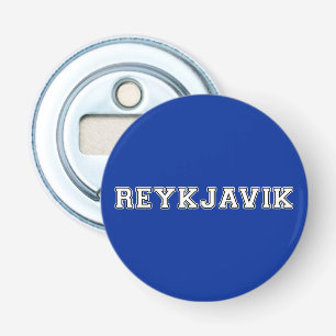 Reykjavik Ijsland Button Flesopener