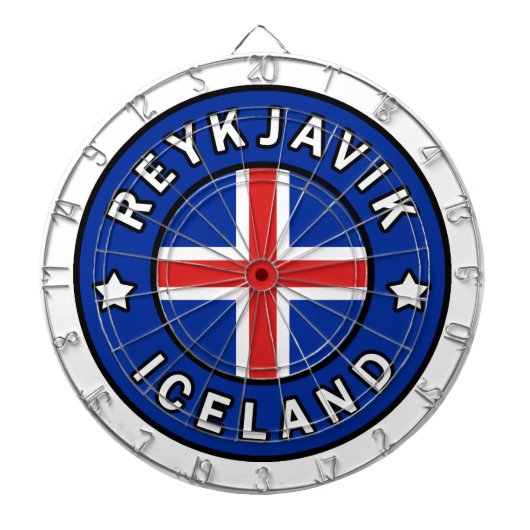 Reykjavik IJsland Dartbord (Voorkant)