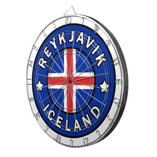 Reykjavik IJsland Dartbord (Voorkant Rechts)