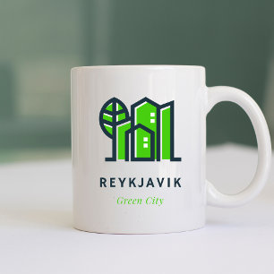 Reykjavik IJsland Duurzame Groene Stad Koffiemok