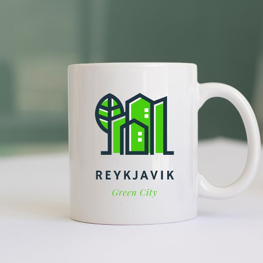 Reykjavik IJsland Duurzame Groene Stad Koffiemok