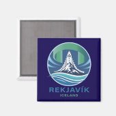 Reykjavik IJsland Europa Magneet (Voorkant / Achterkant)
