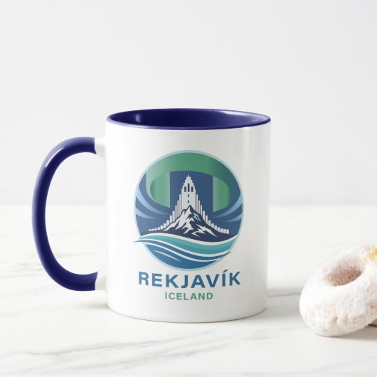 Reykjavik IJsland Europa Mok (Met donut)